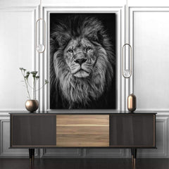 Tablou canvas leu alb negru NOSTALIG LION