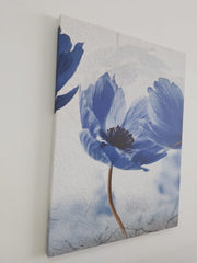 Set tablouri canvas flori albastre NORDIC SIMPLE BLUE FLOWERS