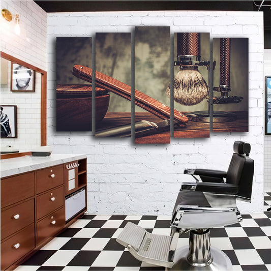 Tablou design interior barbershop VINTAGE TOOLS