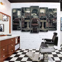 Multicanvas frizerie vintage BARBER SHOP CHAIRS