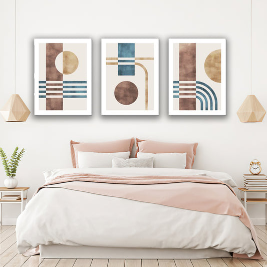 Set 3 tablouri canvas forme geometrice moderne minimaliste MODEL 35