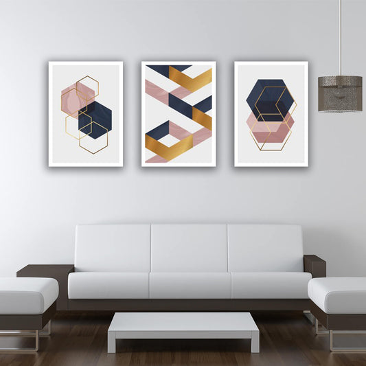 Set tablouri intaglio geometrice MODEL 38