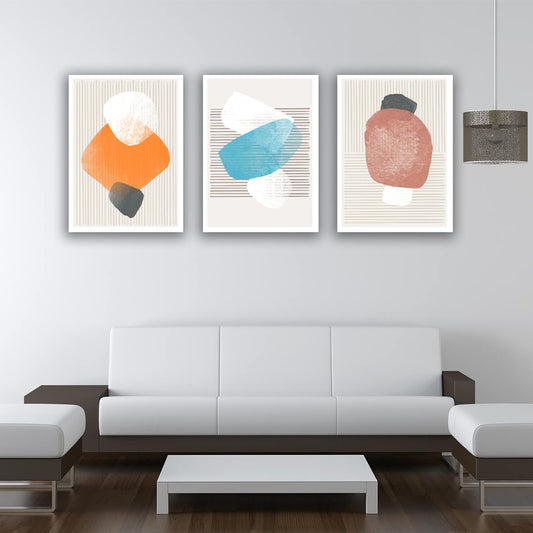 Set 3 tablouri canvas moderne minimaliste MODEL 36