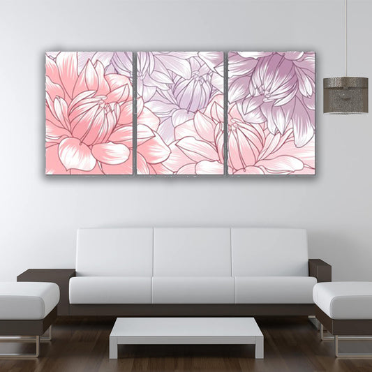 Set tablouri multicanvas living florale MODEL 8