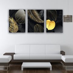 Set 3 tablouri canvas tropical gold MODEL 32