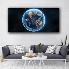 Tablou modular planeta pamant EARTH VIEW 3