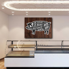 Tablou canvas decor restaurant macelarie transare porc